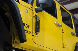 Jeep Wrangler Unlimited Side Step - Fishbone Offroad - Door Mounted, Spiked - Black - `07-`18